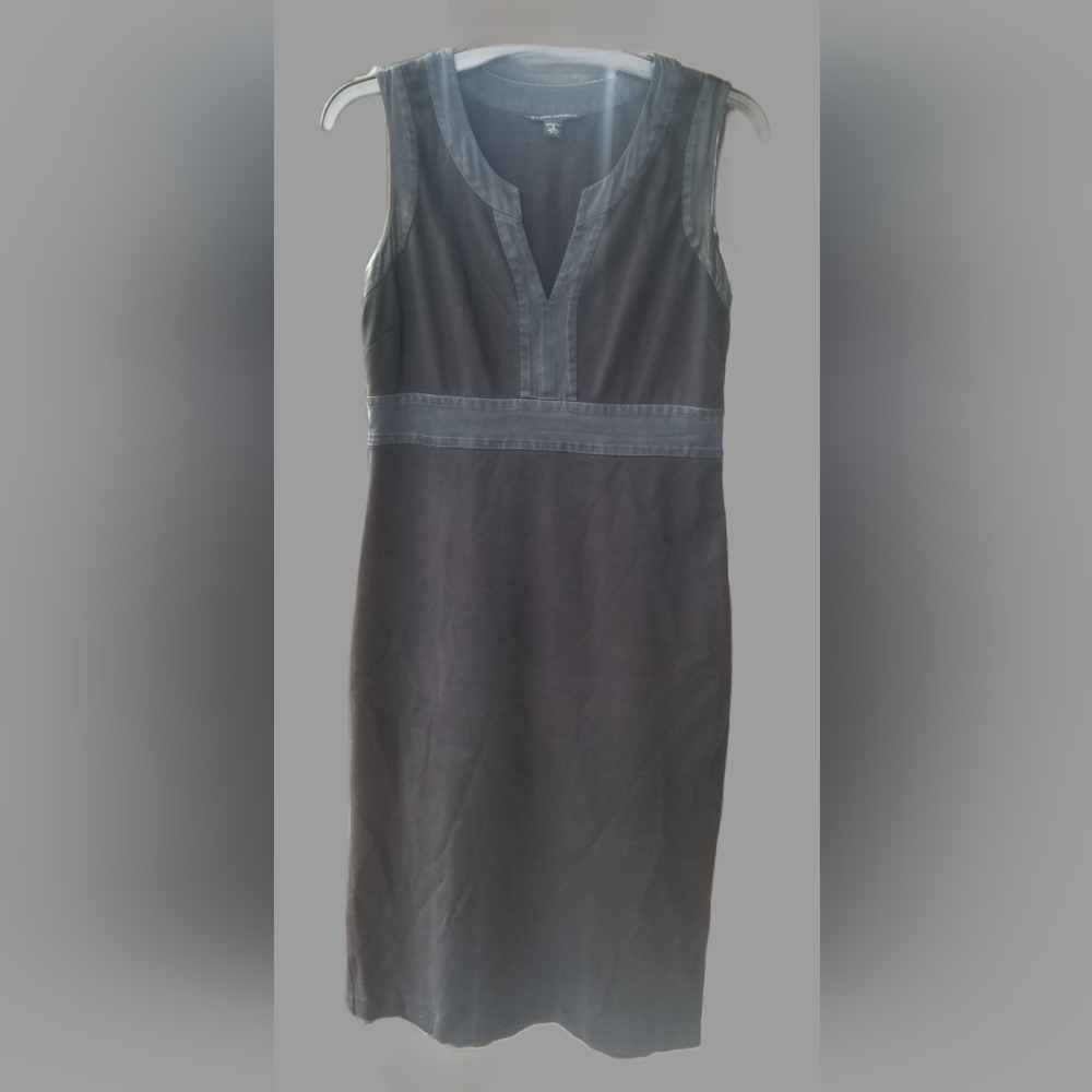 Women's 8 Banana Republic Black Dress Spandex Silk Trim Casual